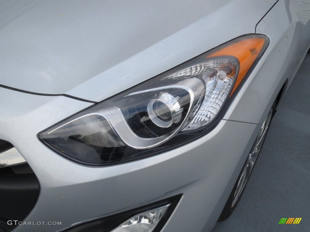 2013 Elantra GT - Shimmering Air Silver / Black photo #8