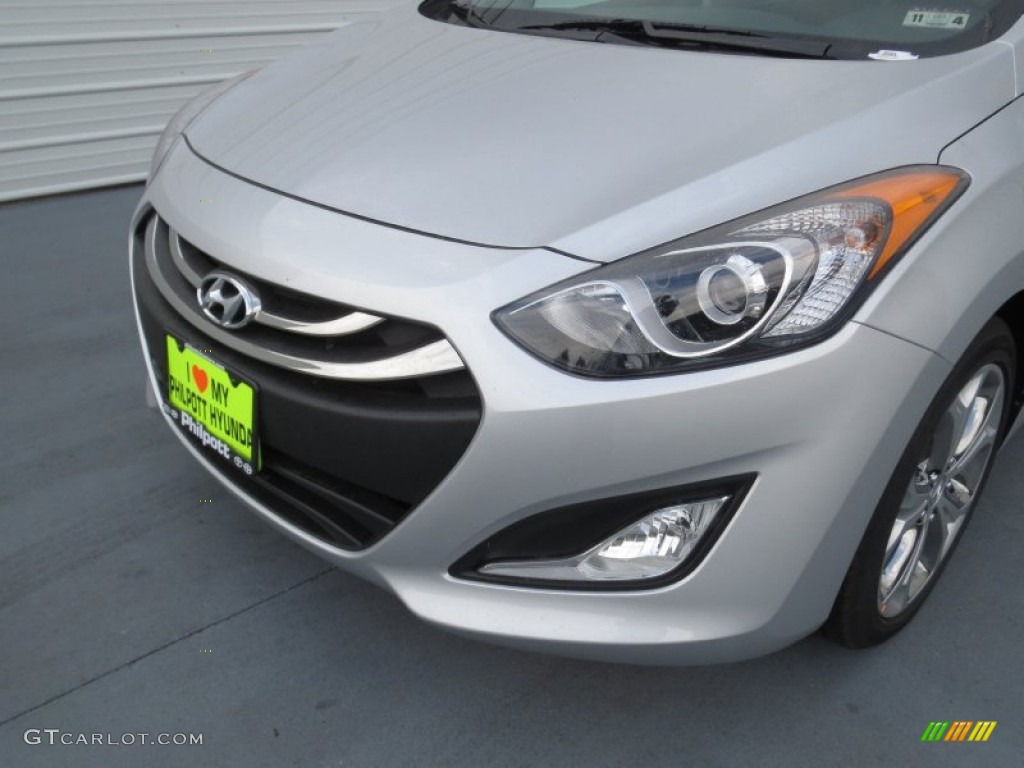 2013 Elantra GT - Shimmering Air Silver / Black photo #9