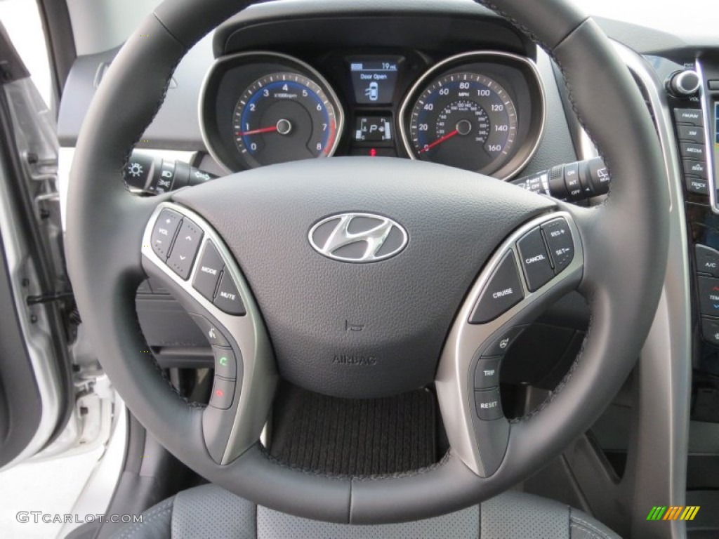 2013 Elantra GT - Shimmering Air Silver / Black photo #30