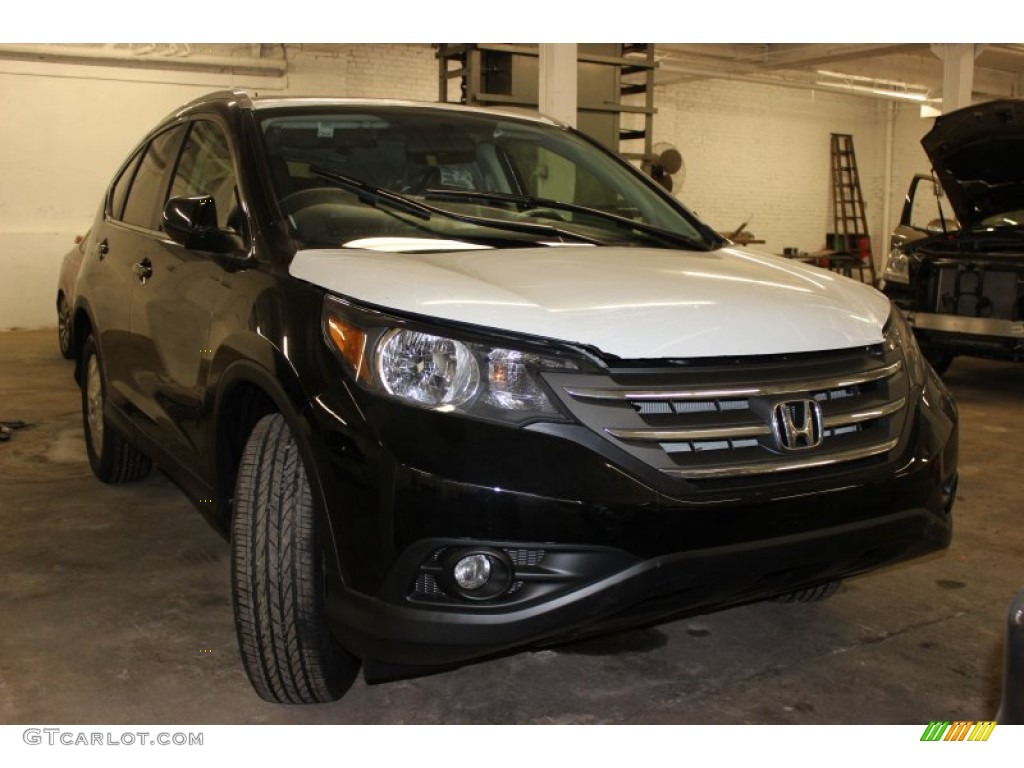 2013 CR-V EX-L AWD - Crystal Black Pearl / Black photo #7