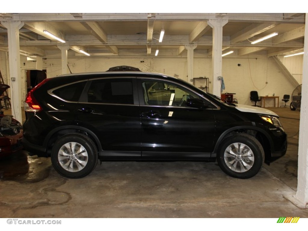 2013 CR-V EX-L AWD - Crystal Black Pearl / Black photo #8