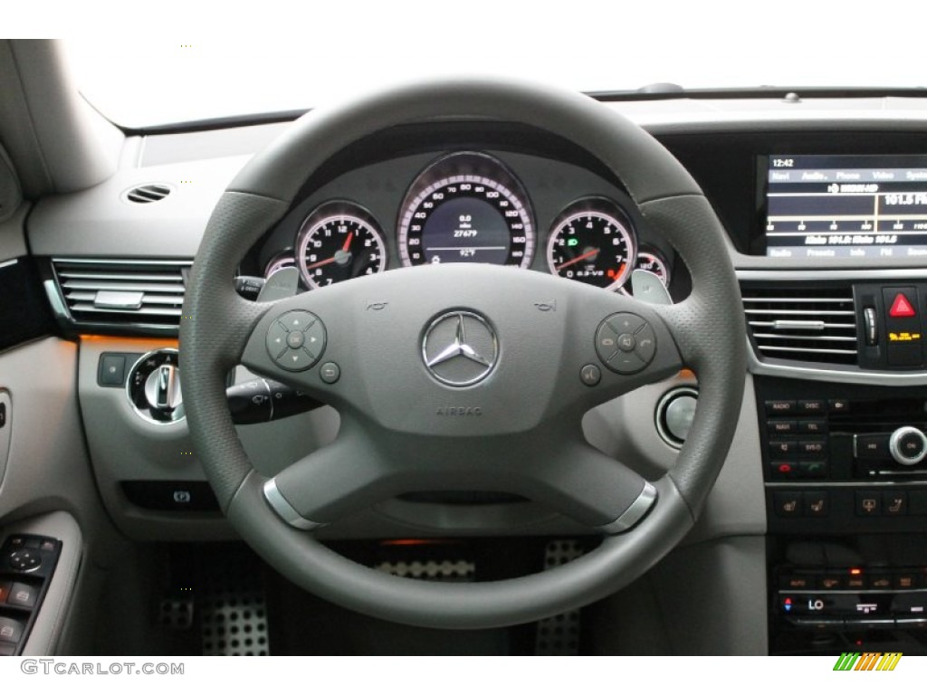2010 Mercedes-Benz E 63 AMG Sedan Ash Gray Steering Wheel Photo #73889612