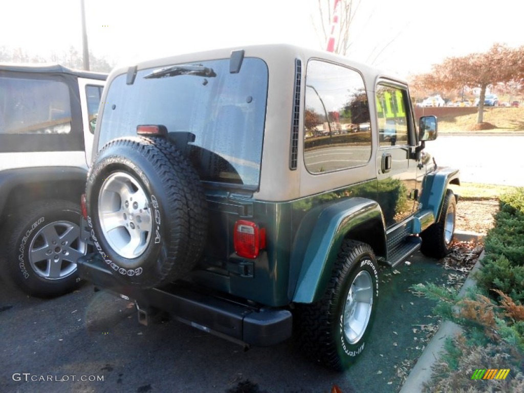 2000 Wrangler Sahara 4x4 - Forest Green Pearl / Camel/Dark Green photo #5