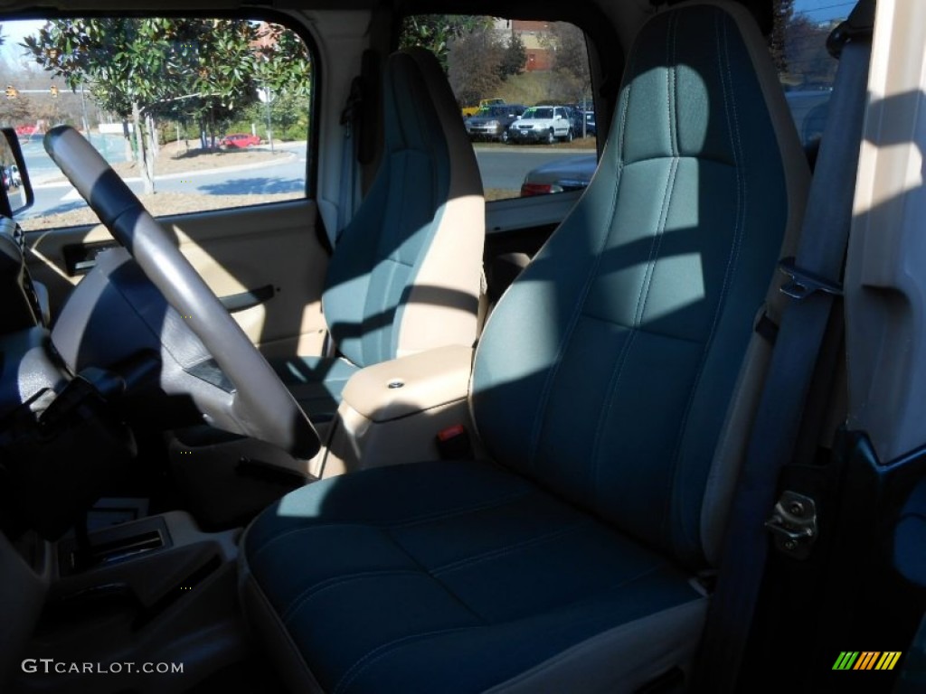 2000 Wrangler Sahara 4x4 - Forest Green Pearl / Camel/Dark Green photo #6