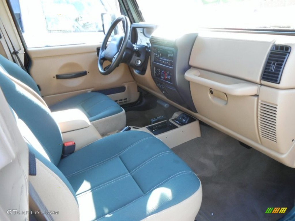 2000 Wrangler Sahara 4x4 - Forest Green Pearl / Camel/Dark Green photo #9