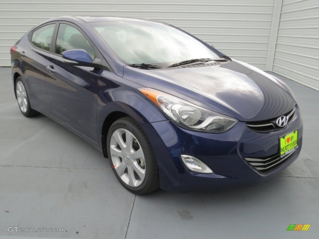 2013 Elantra Limited - Indigo Night / Beige photo #1
