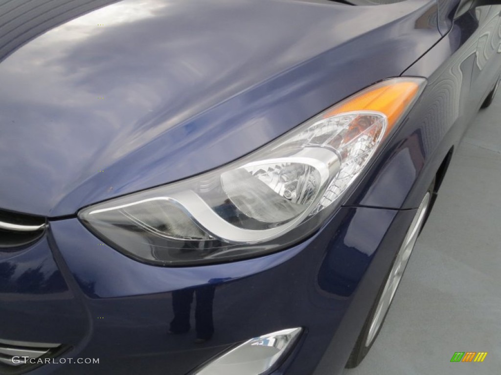 2013 Elantra Limited - Indigo Night / Beige photo #8