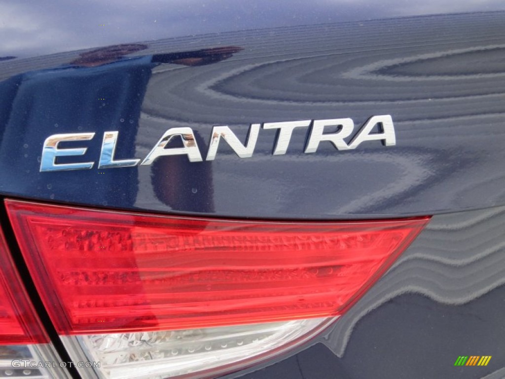 2013 Elantra Limited - Indigo Night / Beige photo #13