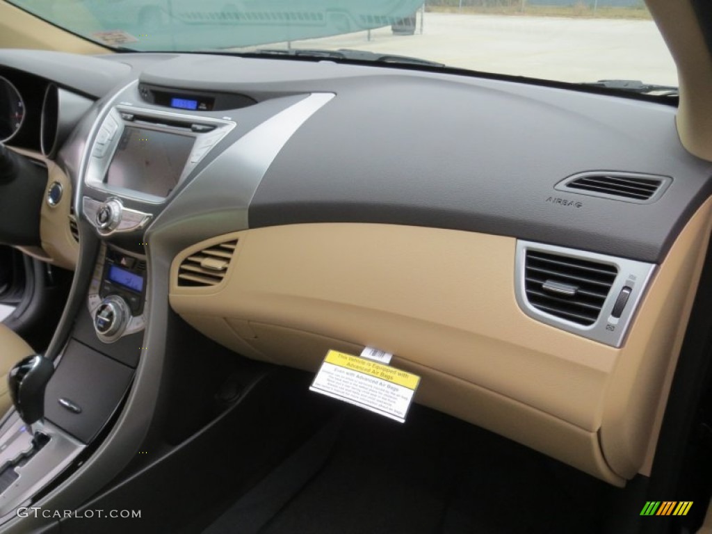 2013 Elantra Limited - Indigo Night / Beige photo #17