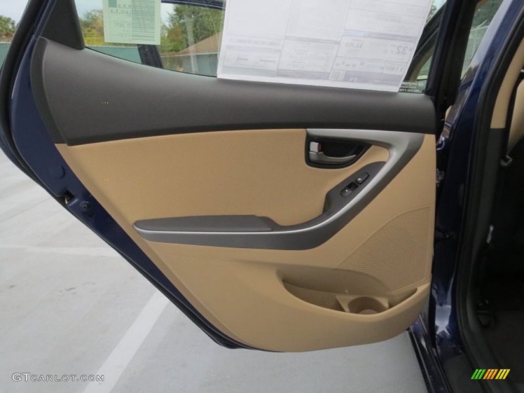 2013 Elantra Limited - Indigo Night / Beige photo #18