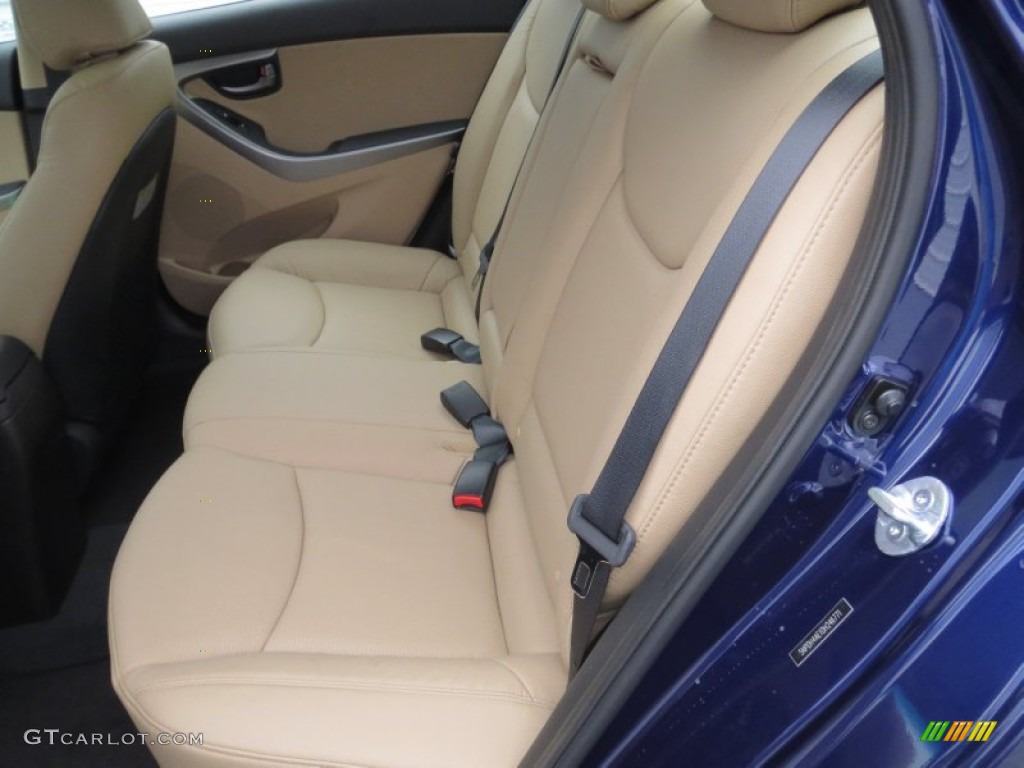 2013 Elantra Limited - Indigo Night / Beige photo #20