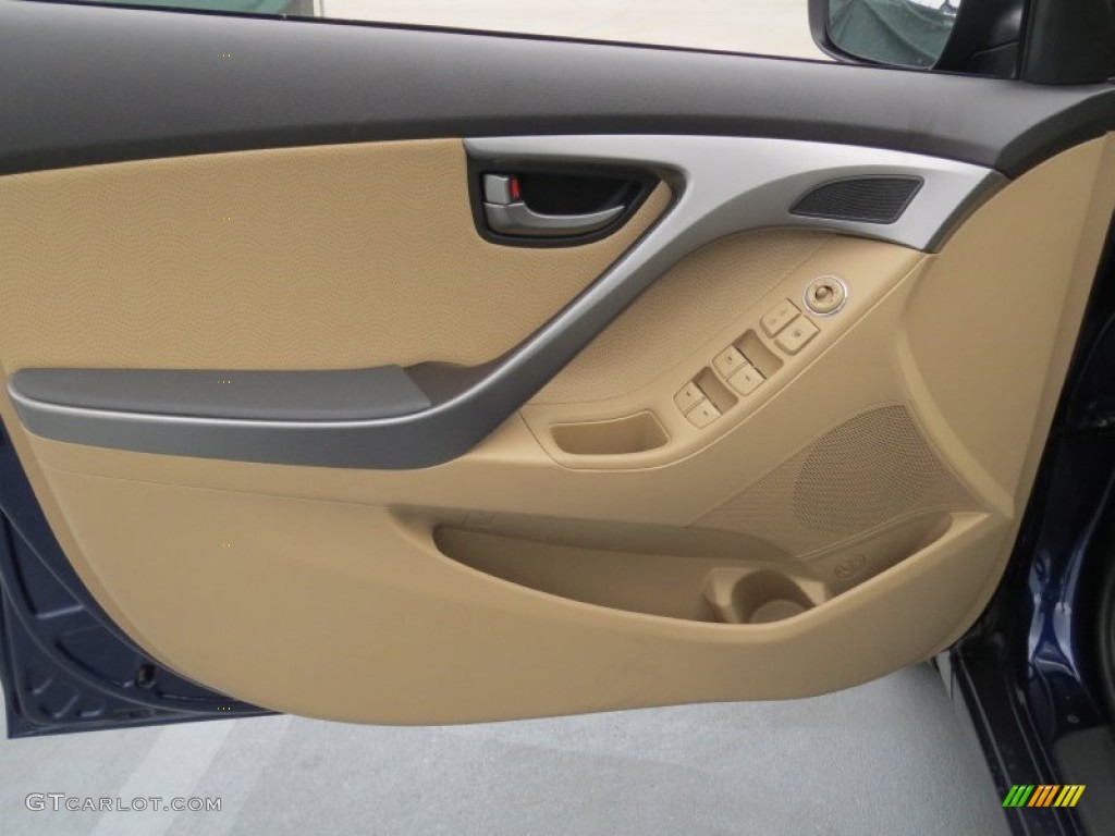 2013 Elantra Limited - Indigo Night / Beige photo #21