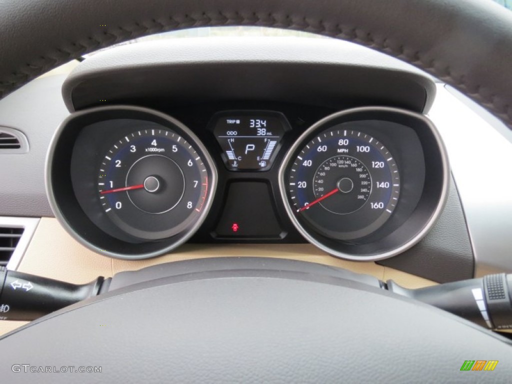 2013 Elantra Limited - Indigo Night / Beige photo #32