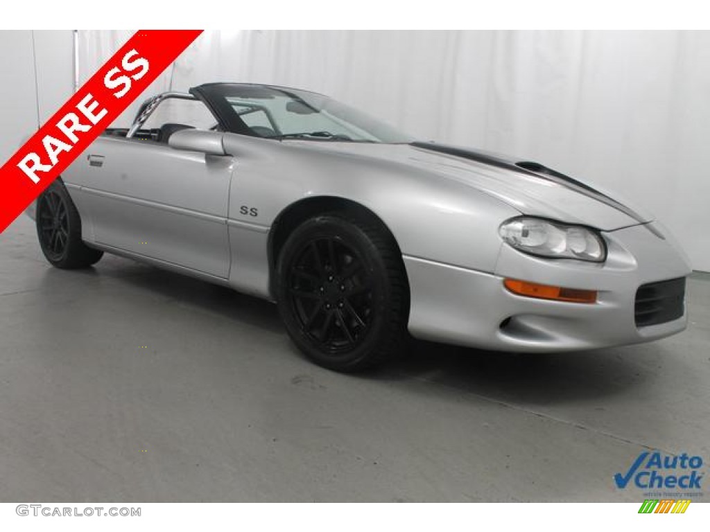 2000 Camaro Z28 SS Convertible - Sebring Silver Metallic / Ebony photo #4