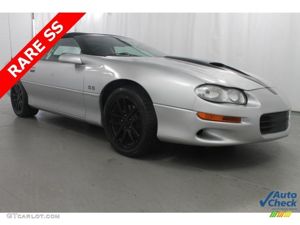 2000 Camaro Z28 SS Convertible - Sebring Silver Metallic / Ebony photo #5