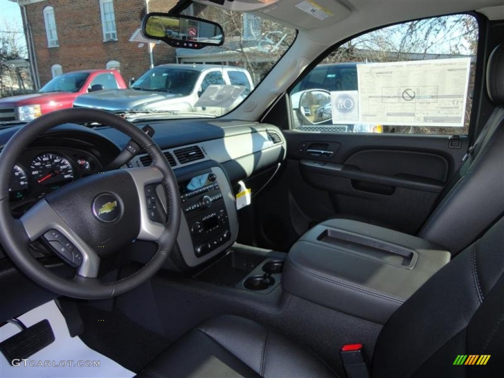 Ebony Interior 2013 Chevrolet Silverado 1500 LTZ Extended Cab 4x4 Photo #73891850