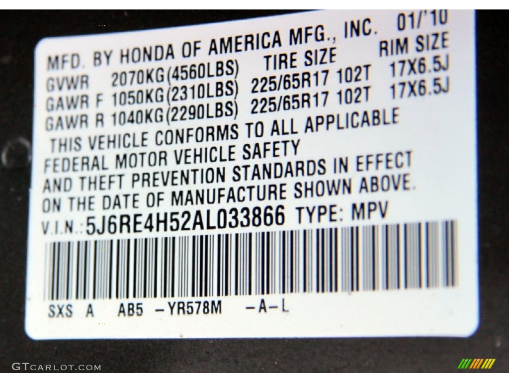 2010 CR-V EX AWD - Polished Metal Metallic / Gray photo #27