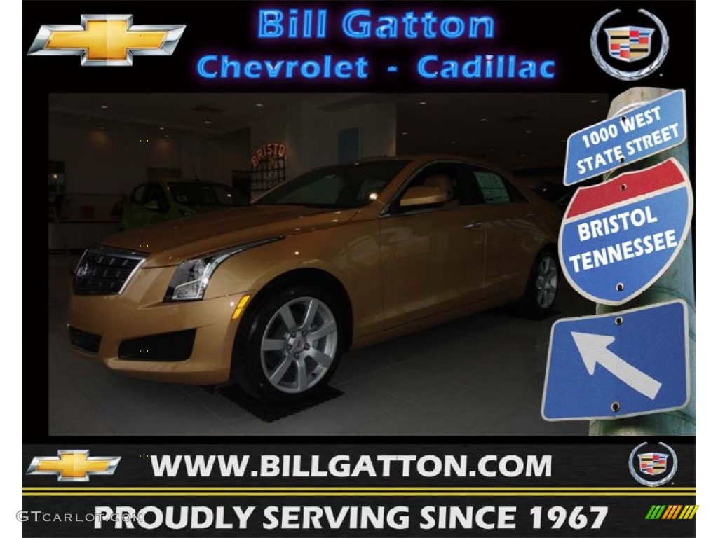 2013 ATS 2.5L - Summer Gold Metallic / Caramel/Jet Black Accents photo #1