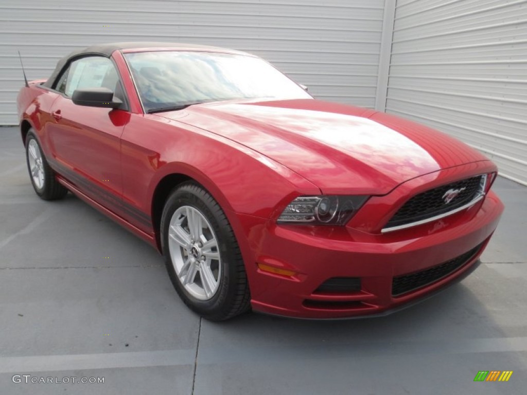 Race Red 2013 Ford Mustang V6 Premium Convertible Exterior Photo #73893353