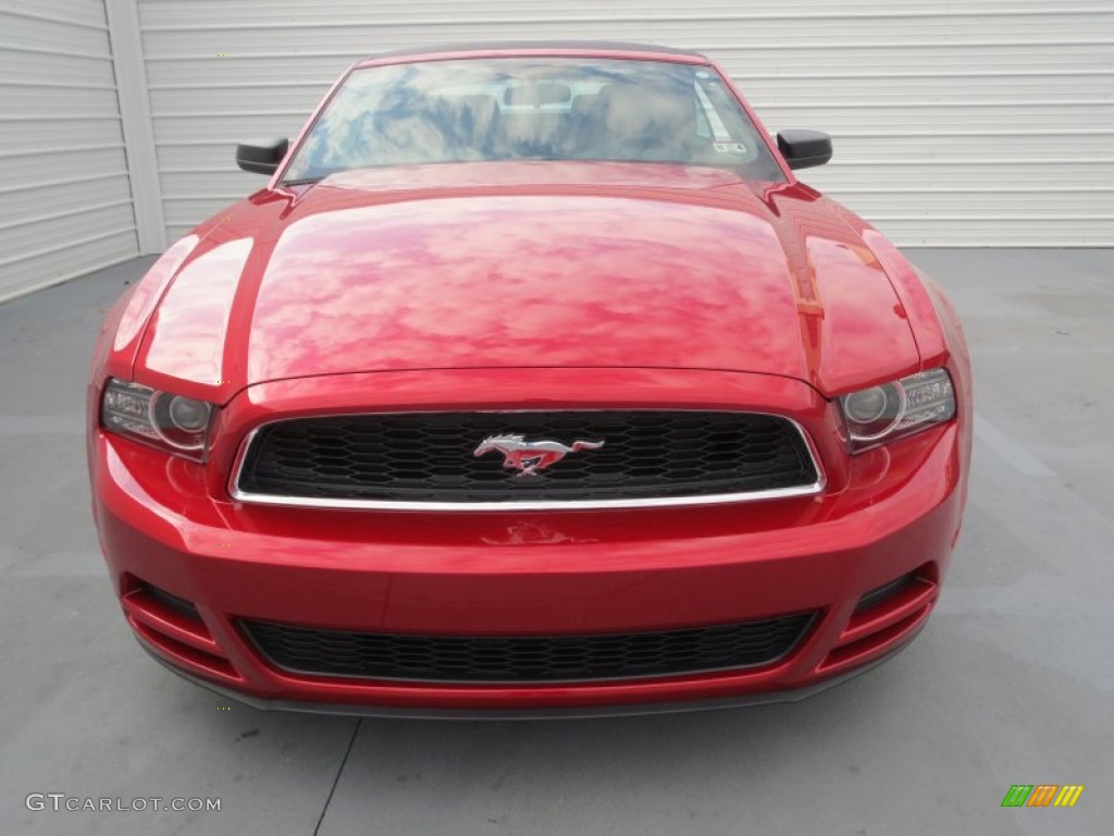 Race Red 2013 Ford Mustang V6 Premium Convertible Exterior Photo #73893449