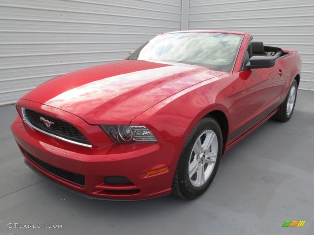 2013 Mustang V6 Premium Convertible - Race Red / Charcoal Black photo #30