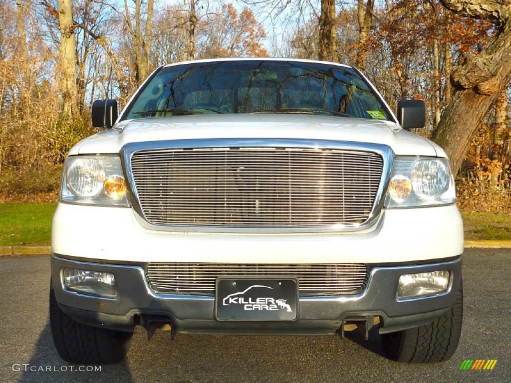 2004 F150 XL Regular Cab 4x4 - Oxford White / Medium/Dark Flint photo #10