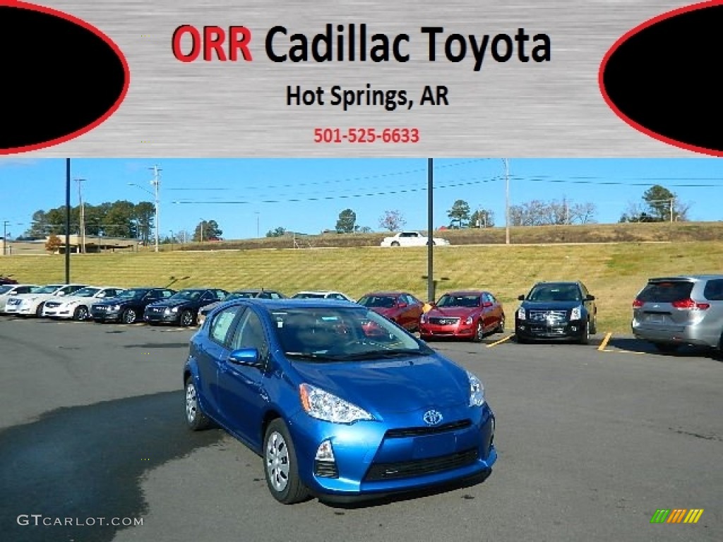 2012 Prius c Hybrid Two - Blue Streak Metallic / Light Blue Gray/Black photo #1