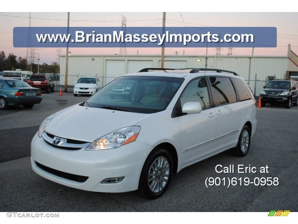 Arctic Frost Pearl White Toyota Sienna