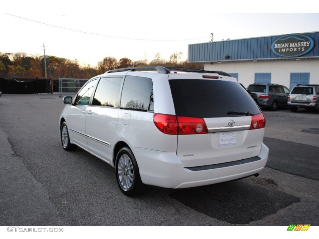 2007 Sienna XLE Limited - Arctic Frost Pearl White / Taupe photo #3