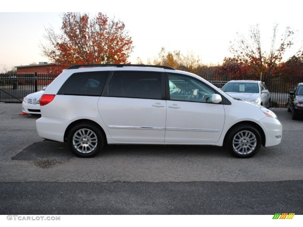2007 Sienna XLE Limited - Arctic Frost Pearl White / Taupe photo #5