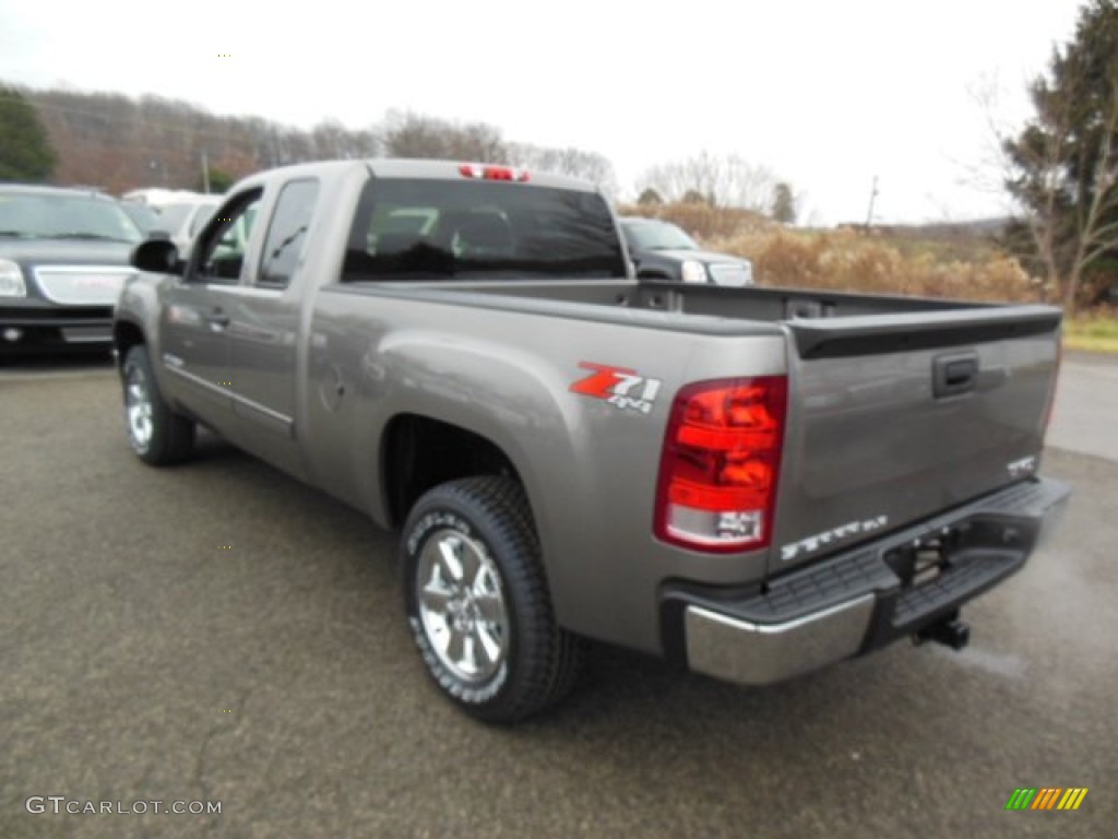 2013 Sierra 1500 SLE Extended Cab 4x4 - Steel Gray Metallic / Ebony photo #8