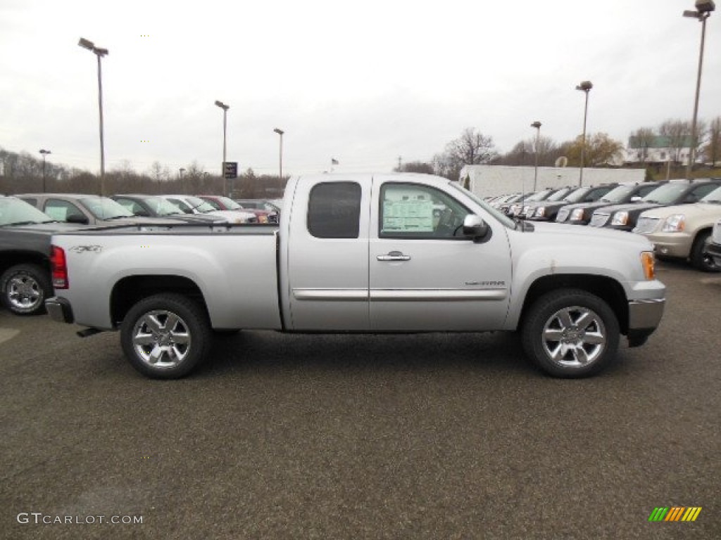 2013 Sierra 1500 SLE Extended Cab 4x4 - Quicksilver Metallic / Ebony photo #5