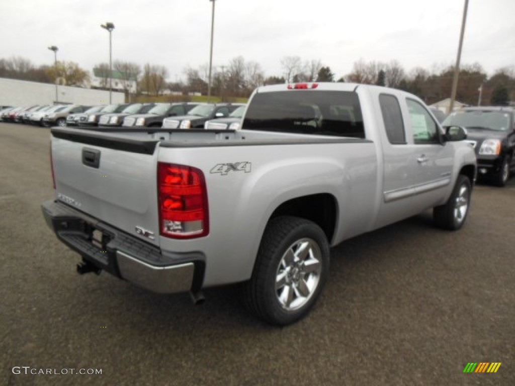 2013 Sierra 1500 SLE Extended Cab 4x4 - Quicksilver Metallic / Ebony photo #6