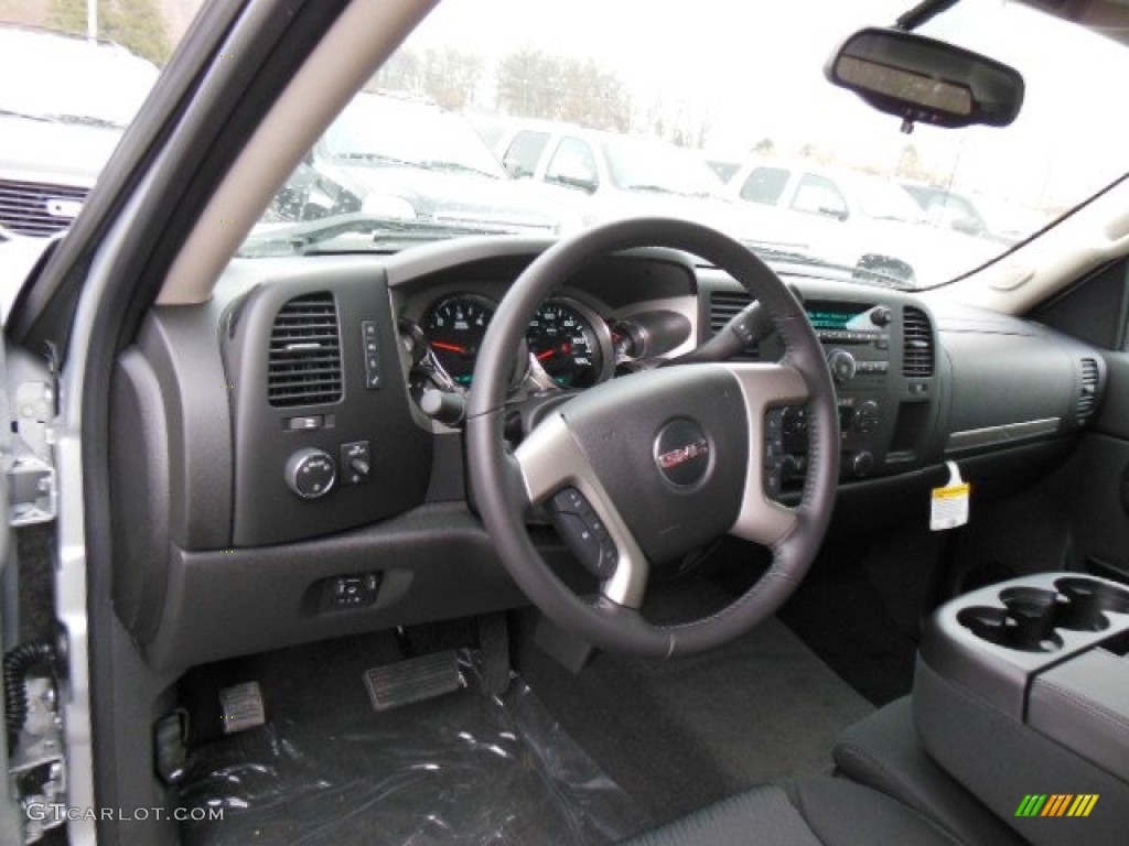 2013 Sierra 1500 SLE Extended Cab 4x4 - Quicksilver Metallic / Ebony photo #10