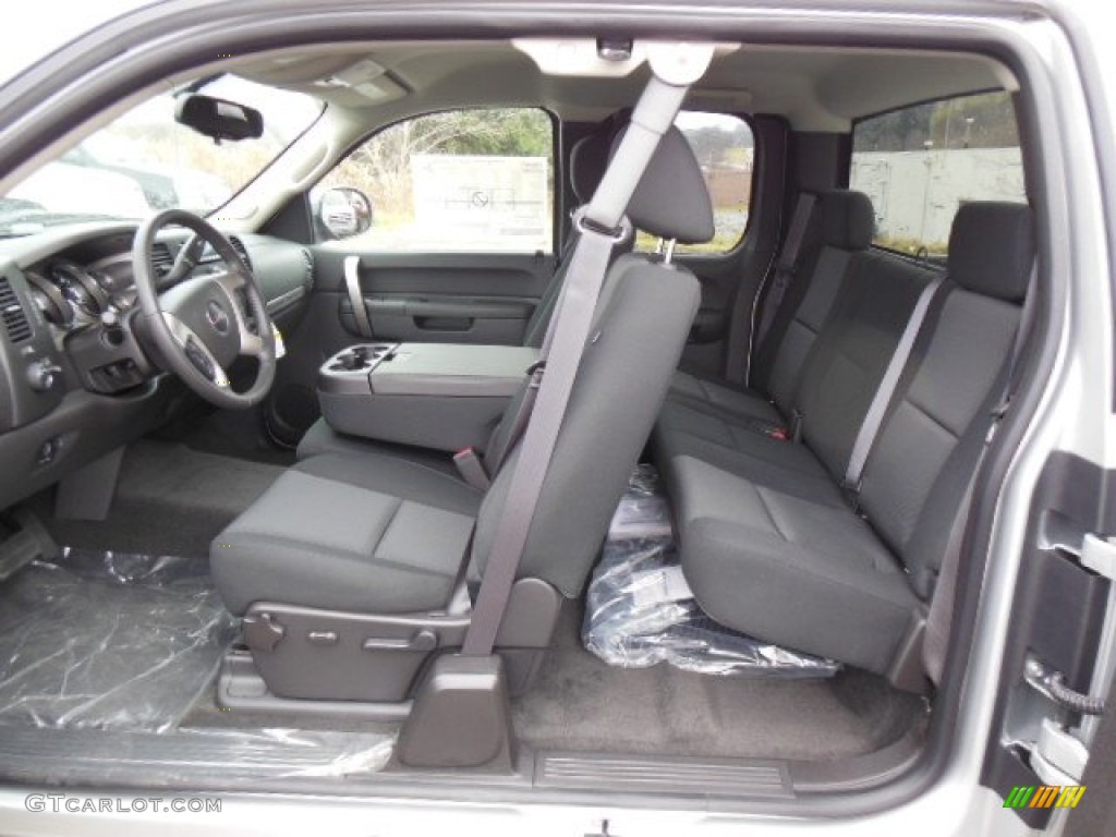 2013 Sierra 1500 SLE Extended Cab 4x4 - Quicksilver Metallic / Ebony photo #14