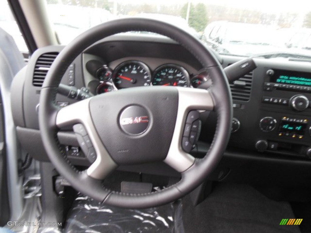 2013 Sierra 1500 SLE Extended Cab 4x4 - Quicksilver Metallic / Ebony photo #18