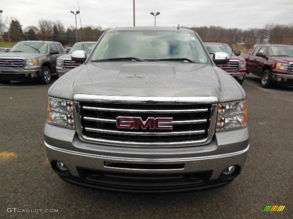 2013 Sierra 1500 SLE Extended Cab 4x4 - Steel Gray Metallic / Ebony photo #3