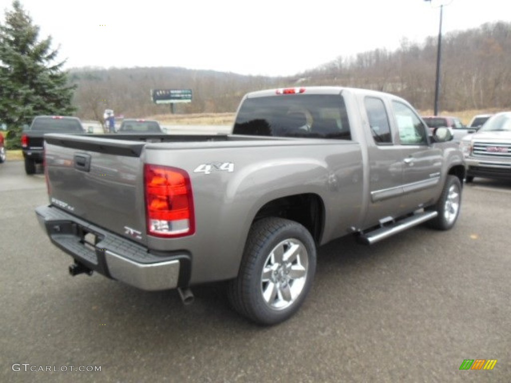 2013 Sierra 1500 SLE Extended Cab 4x4 - Steel Gray Metallic / Ebony photo #6