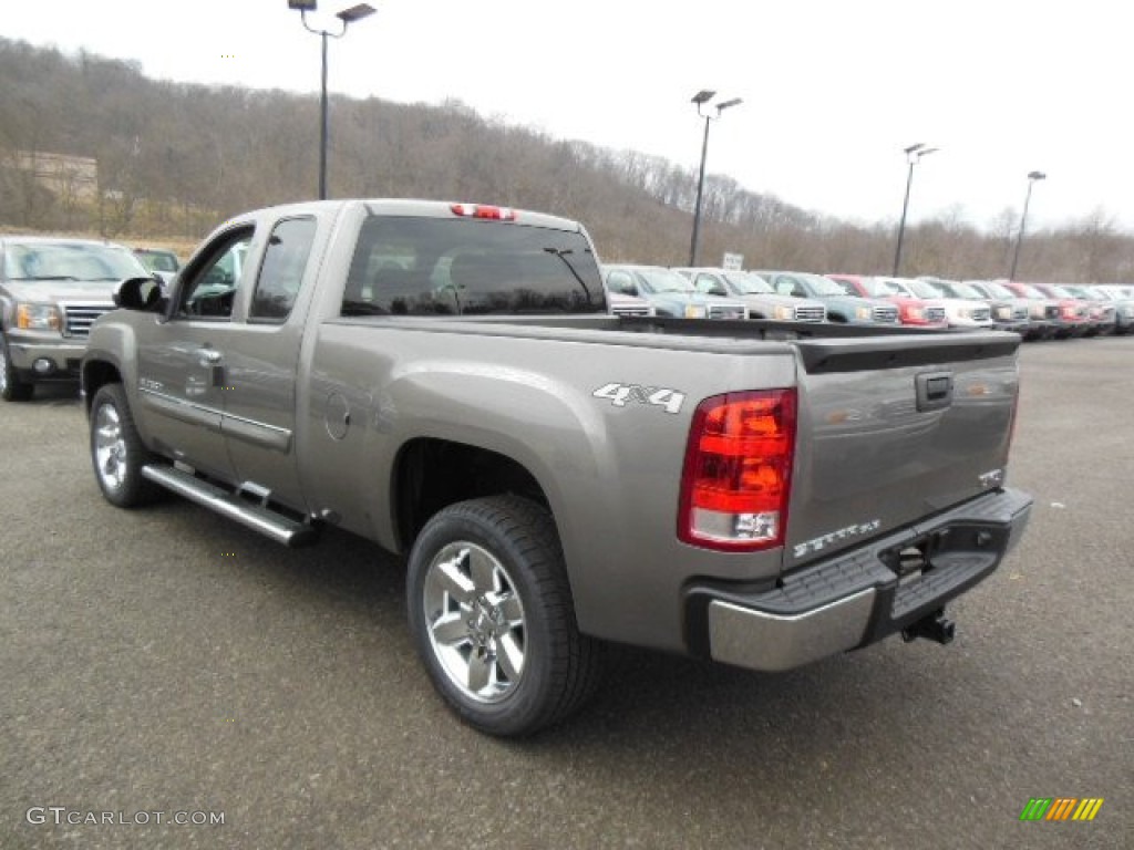 2013 Sierra 1500 SLE Extended Cab 4x4 - Steel Gray Metallic / Ebony photo #8