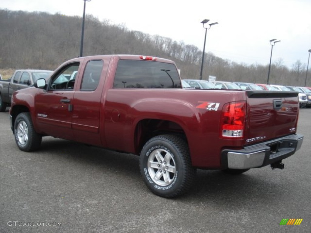 2013 Sierra 1500 SLE Extended Cab 4x4 - Sonoma Red Metallic / Ebony photo #8