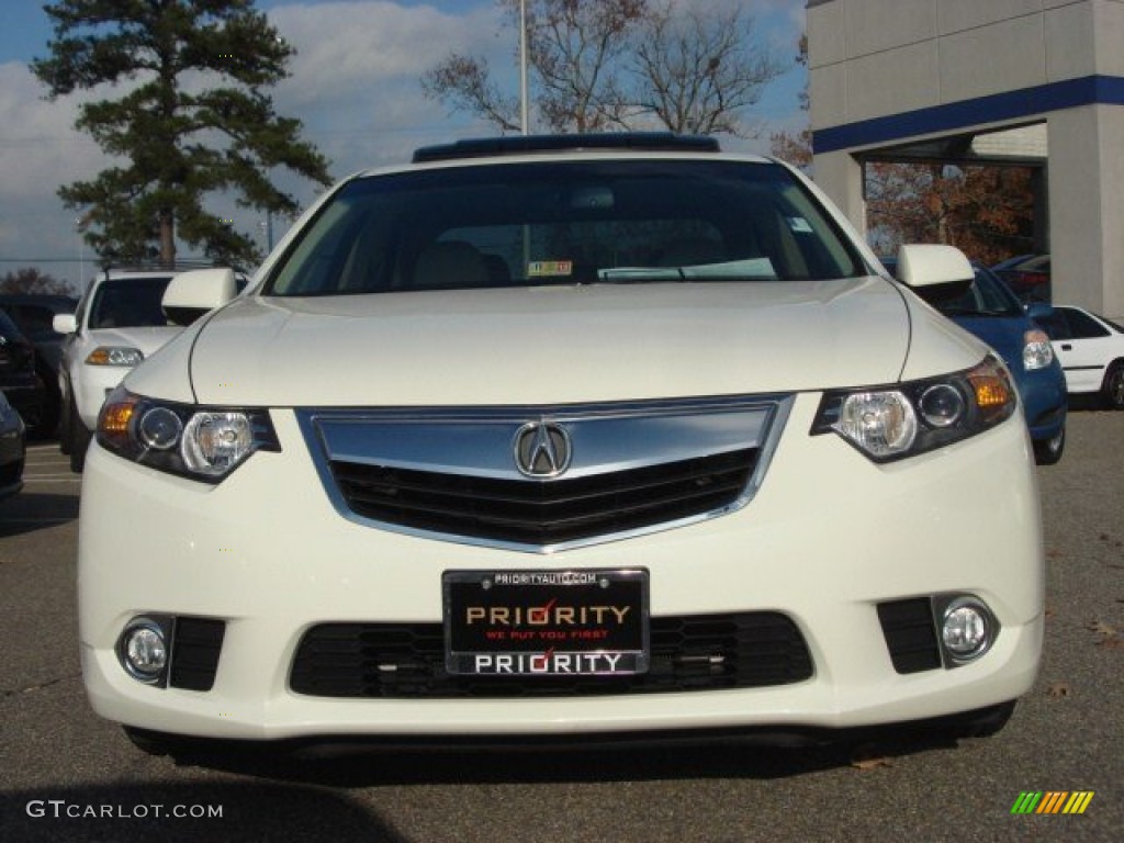 2011 TSX Sedan - Premium White Pearl / Taupe photo #7