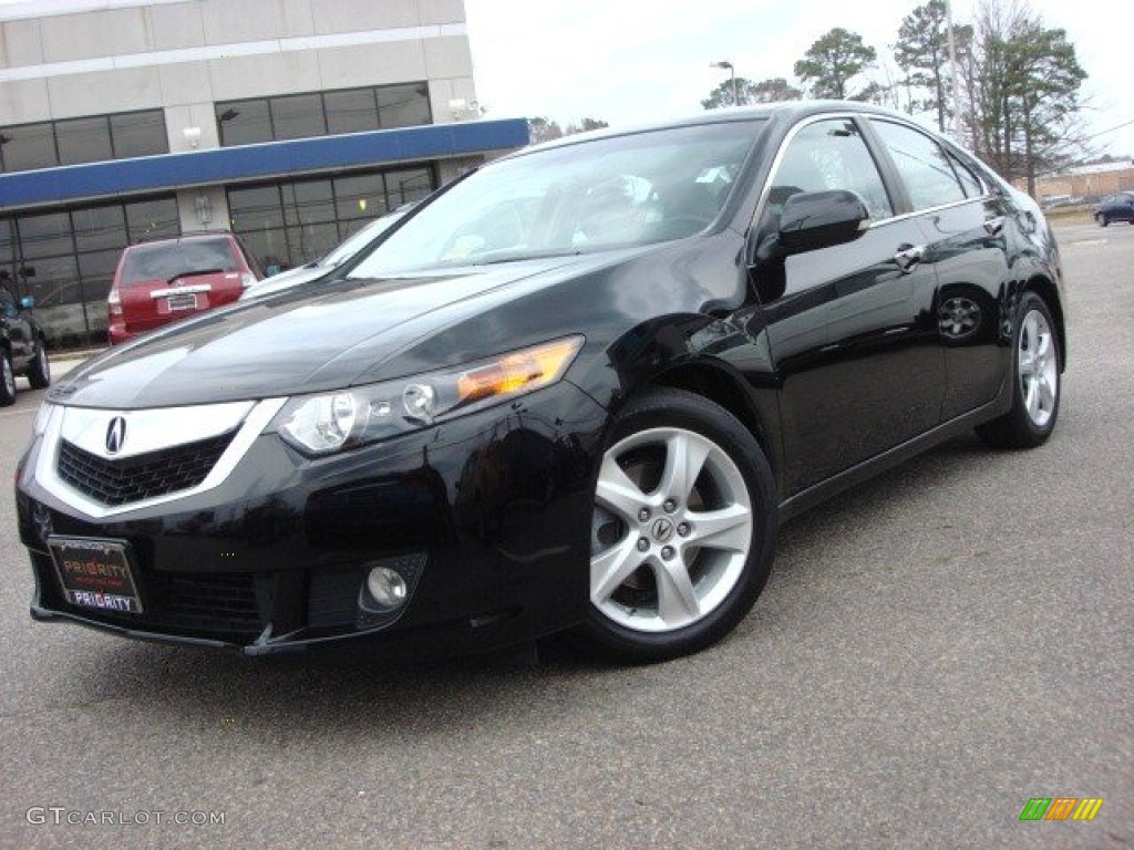 2010 TSX Sedan - Crystal Black Pearl / Ebony photo #1