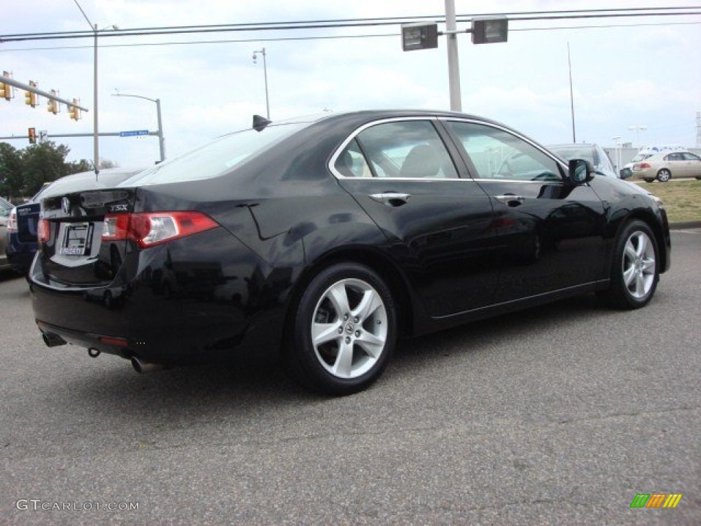 2010 TSX Sedan - Crystal Black Pearl / Ebony photo #5