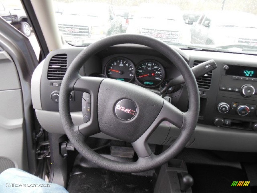 2013 GMC Sierra 1500 Extended Cab 4x4 Dark Titanium Steering Wheel Photo #73900704