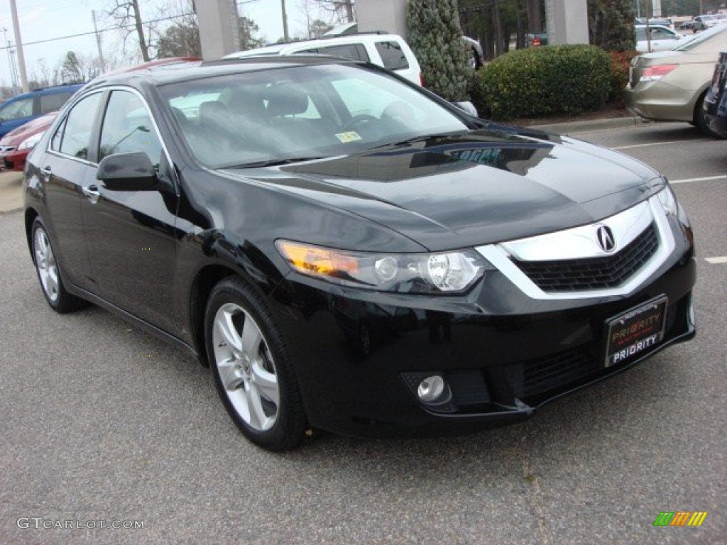 2010 TSX Sedan - Crystal Black Pearl / Ebony photo #7