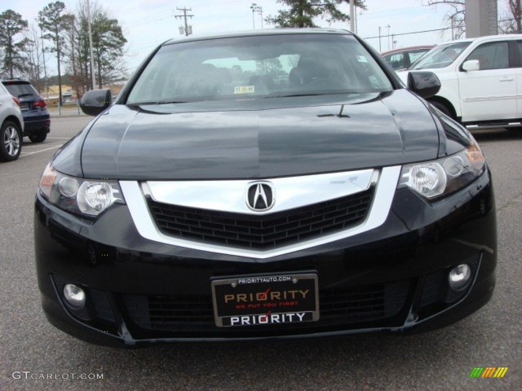 2010 TSX Sedan - Crystal Black Pearl / Ebony photo #8