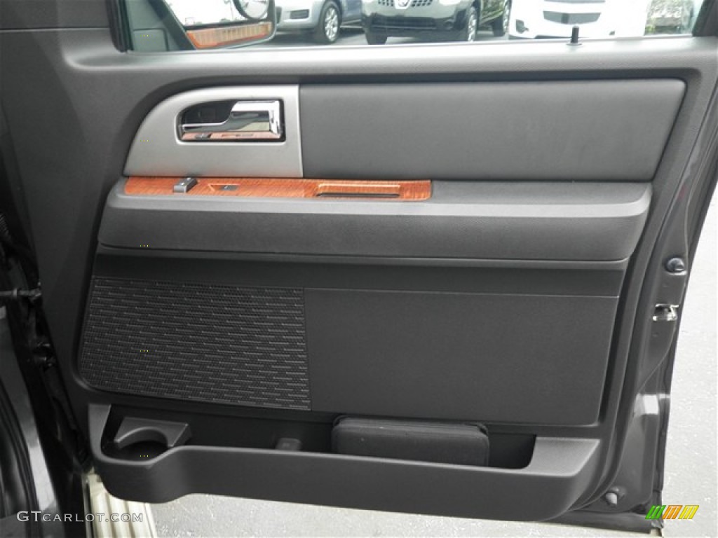 2007 Ford Expedition EL Eddie Bauer Charcoal Black/Camel Door Panel Photo #73900821