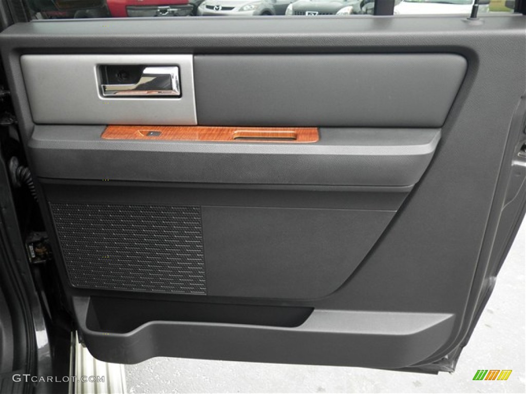 2007 Ford Expedition EL Eddie Bauer Charcoal Black/Camel Door Panel Photo #73900835