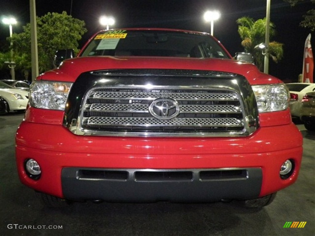 2007 Tundra Limited Double Cab - Radiant Red / Beige photo #5