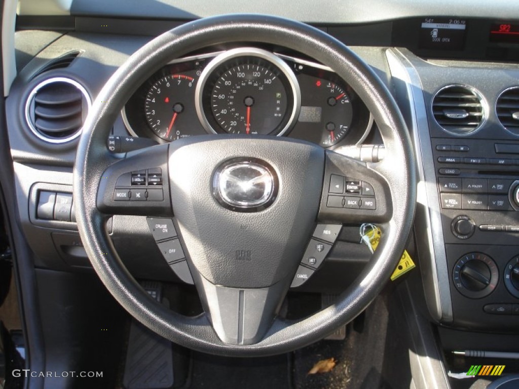 2011 Mazda CX-7 i SV Black Steering Wheel Photo #73902149